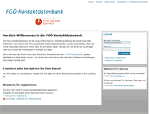 Tablet Screenshot of kontaktdatenbank.fgoe.org